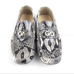 Cole Haan Snakeskin Driving Loafers Sz 6 1/2 B